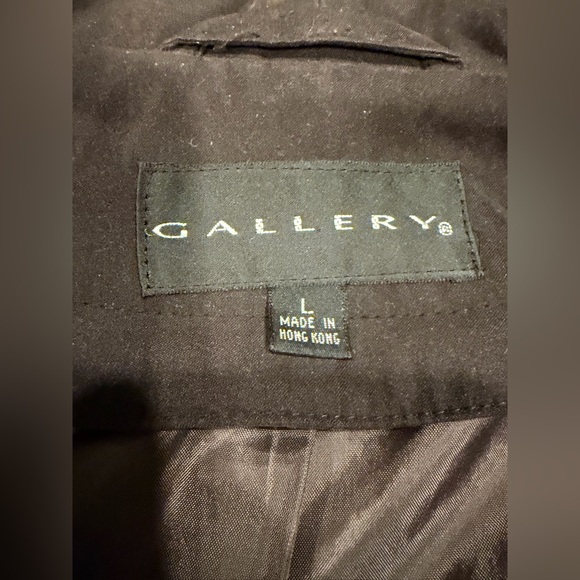 Gallery Women's Trench Coat, Size L Brown, brown Lining Rain Peacoat - Picture 5 of 9